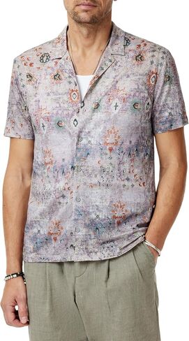 John Varvatos Men's Espino Camp Shirt in Saudi Arabia