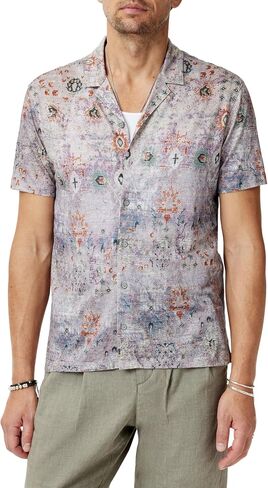 John Varvatos Men's Espino Camp Shirt in Saudi Arabia