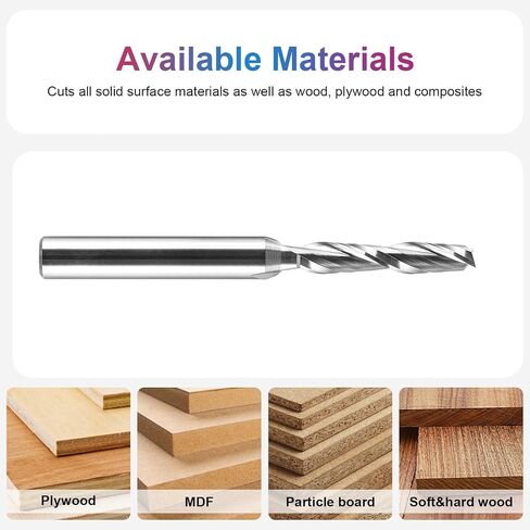 SpeTool Carbide CNC Router Bits 3/16 inch Cutting Diameter Up Cut Router Bit with 1/4 inch Shank Suitable for CNC Engrave Cargving in Saudi Arabia