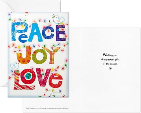 بطاقات عيد الميلاد في صندوق هولمارك يونيسيف، شجرة السلام (12 بطاقة و13 ظرفًا) in Kuwait