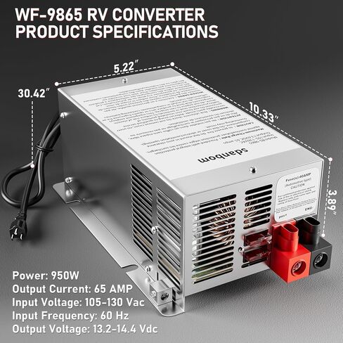 WF-9875 75 AMP RV Power Converter-Uck Mount Converter/Stage Power Converter/Charger Presention for 9800 Series ، RV Converter 75 AMP for Camper RV Trailer ... in Saudi Arabia