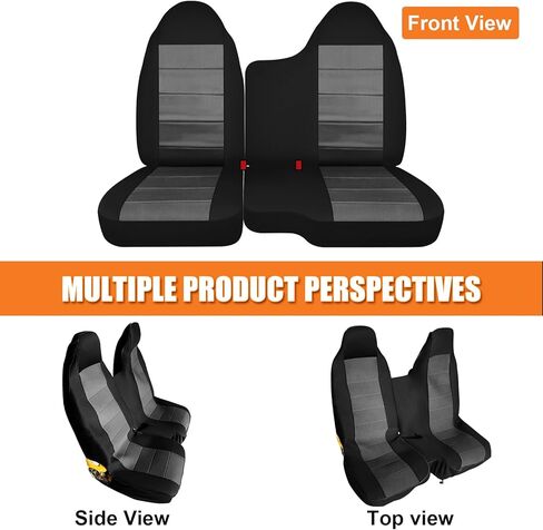 Truck Seat Cover, Compatible with 2004-2012 Chevy Colorado/GMC Canyon Front 60/40 Split Bench Seat Covers with No Armrest in Saudi Arabia