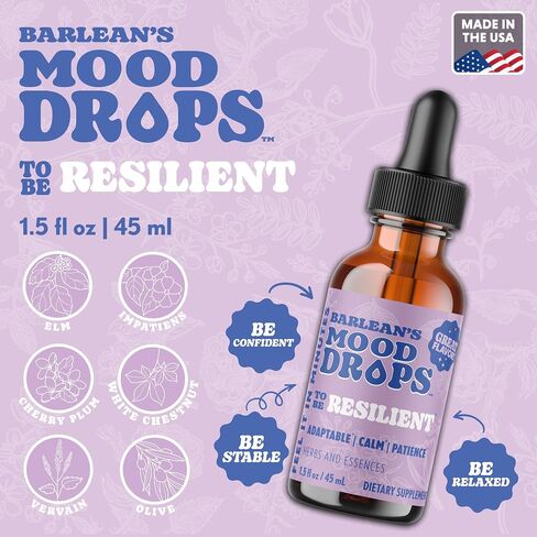 Barlean's Mood Booster Supplement, Thrive Liquid Drops Supplements, Ashawagandha, L Theanine, and Lion's Mane Extract, Adaptogen Herbs Drops, 1.5 oz in Kuwait