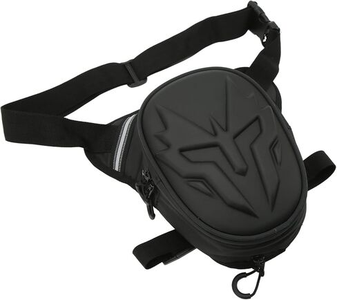 Carry Your in with the Motorcycle Leg Bag - PVC Matte Drop Leg Pouch - Multifunctional Thigh Packs - for Outdoor Activities - Carry Your Belongings (Matte Black) in Kuwait