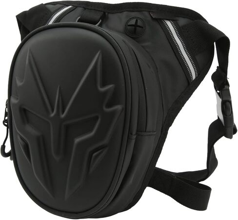 Carry Your in with the Motorcycle Leg Bag - PVC Matte Drop Leg Pouch - Multifunctional Thigh Packs - for Outdoor Activities - Carry Your Belongings (Matte Black) in Kuwait