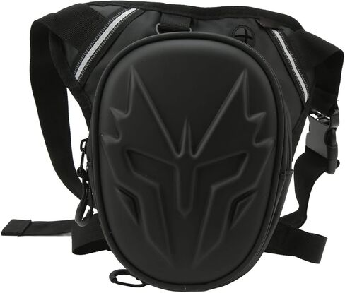 Carry Your in with the Motorcycle Leg Bag - PVC Matte Drop Leg Pouch - Multifunctional Thigh Packs - for Outdoor Activities - Carry Your Belongings (Matte Black) in Kuwait