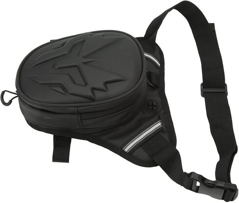 Carry Your in with the Motorcycle Leg Bag - PVC Matte Drop Leg Pouch - Multifunctional Thigh Packs - for Outdoor Activities - Carry Your Belongings (Matte Black) in Kuwait