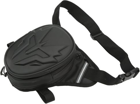 Carry Your in with the Motorcycle Leg Bag - PVC Matte Drop Leg Pouch - Multifunctional Thigh Packs - for Outdoor Activities - Carry Your Belongings (Matte Black) in Kuwait