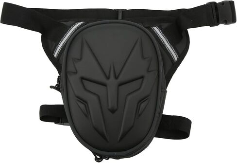Carry Your in with the Motorcycle Leg Bag - PVC Matte Drop Leg Pouch - Multifunctional Thigh Packs - for Outdoor Activities - Carry Your Belongings (Matte Black) in Kuwait