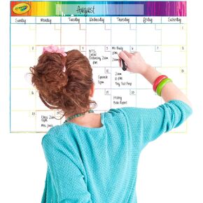 Dry Erase Calendar Board - Whiteboard for Family Schedules, School Classrooms, or Office Use, Great for Teachers and Kids, Large Size, White