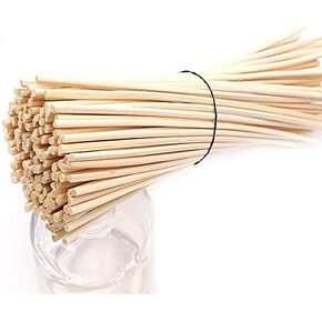 LOVSPA Set of 80 Reed Diffuser Sticks - Wood Rattan-Reed Sticks for Diffuser Glass Bottles-Diffuser Refills- Spa-Aromatherapy, 10 Bundles of 8 with Ribbon (8 inch)