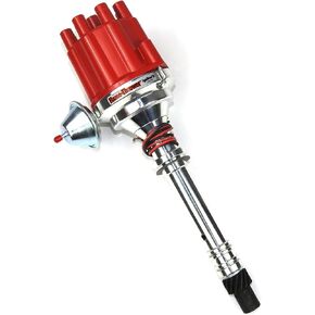 PerTronix D100701 Flame-Thrower Plug and Play Vacuum Advance Red Cap Billet Electronic Distributor with Ignitor II Technology for Chevrolet Small Block/Big Block