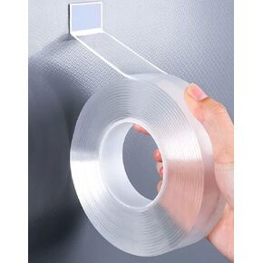 Nano Tape Double Sided Tape Heavy Duty Double Sided Tape for Home Office Wall Decoration and Hanging, Furniture Carpet Fixation,Car Decoration （16.5 Ft x 1.18 in）