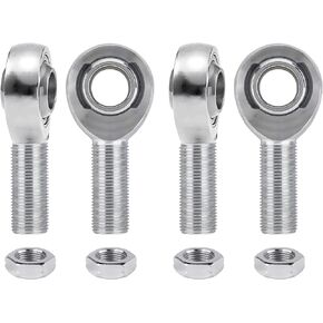 5/8"-18 Rod End Bearing Heim Joints, XMR10 Chromoly Rod End Heim Joint Steering Shaft Support, Spherical Rod End,5/8-18 LH and RH Hand Male Thread Heim Joint with Jam Nuts -2Pk
