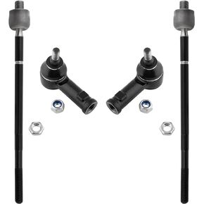 Tie Rod Ends Suspension Kit 4pc EV80619 ES3616 for Hyundai Santa Fe 2001 2002 2003 2004 2005 2006, Front Inner and Outer Tie Rod End, Steering Tie Rod End