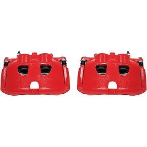 Power Stop Front S5236 Pair of High-Temp Red Powder Coated Calipers