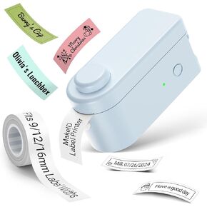 Makeid Label Makers, L1 Label Maker Machine, Portable Wireless Sticker Label Makers for Home, School, Office Use, Rechargeable Thermal Printer with Multiple Fonts, Templates - Beige, 203dpi