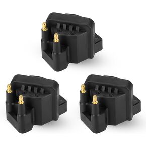 3PCS Ignition Coil Pack Compatible with Buick Cadillac Chevrolet Oldsmobile Pontiac Allure LeSabre Camaro Impala 88 98 Bonneville Firebird 3.8L L4 V6, Replace OE# 5C1058 E530C D555 C849, Blue