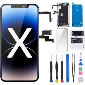 for iPhone X Screen Replacement for iPhone 10 5.8" with Ear Speaker Proximity Sensor 3D Touch LCD Display Digitizer Full Assembly Repair Kit Front Earpiece Glass Fix Tools A1865 A1901 A1902