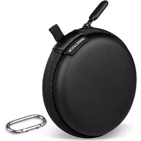 Circular Earbud Case Wired Earphone Case Holder Hard EVA Small Zipper Pouch Compatible with in Ear Monitor, KZ ZS10 PRO IEM, Shure SE215-CL