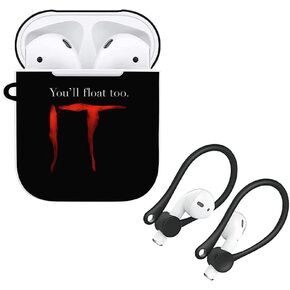 I Love Derry Earphone Protective case Cover,Stephen King's It Case Protective Cover Skin - Black Premium Hard Shell Accessories Compatible with Apple Earphone Protective case (Black-3)