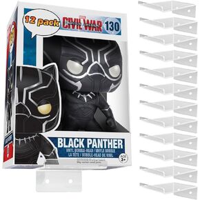 12 Pack Black Acrylic Shelf for Funko Pop Boxes, Wall Display Shelf for Toy Figures Collectible, Boxed Action Figure and Wall Display Case