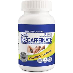 Daily De-Caffeinate: Probably The Most Potent Caffeine Eliminator on The Market! Natural Acting Non-Addictive Caffeine Reducer for Coffee and Caffeine Lovers! May Help with Deeper Sleep