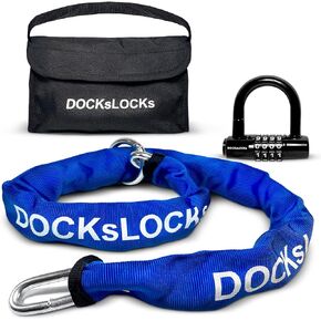 6ft Blue U-Lock with Cinch Style and Cut Proof Security