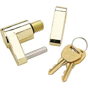 Seachoice Boat Trailer Hitch Coupler Lock with 2 Matching Keys, Solid Brass