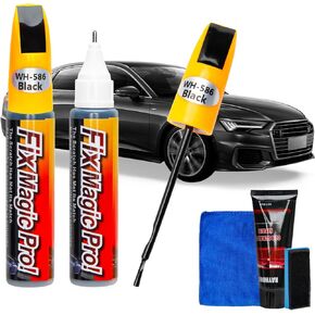 Black Touch up Black Touch up Paint Pen for Cars and Car Scratch Remover Kit, Easy Car Scratch Repair for Vehicles, Auto Touchup Paint & Automotive Paint Pen with Sponges and Towel
