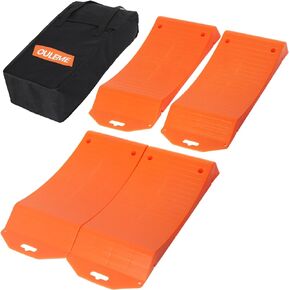 Tire Saver Ramps, 4 Pack with Anti-Slip Pads and Carry Bag, Tire Protector Ramps, Prevent Flat Spots Caused by Long Parking Storage for Luxury Sports Car RV Camper Motorhome Travel Trailer