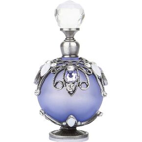 YUFENG Restoring Ancient Ways Hollow-Out Rattan Flower Perfume Bottles Empty Refillable (Purple)