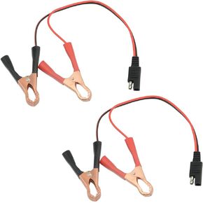 WMYCONGCONG 2 PCS Battery Alligator Clips to SAE Connector Quick Release Adapter 2 Pin Quick Disconnect Plug
