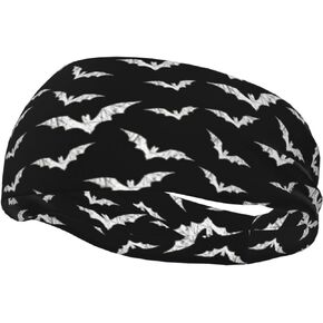 Cute Halloween Bats Mens Womens Running Headband Cute Bats Sweatband Sports Headband for Women Men