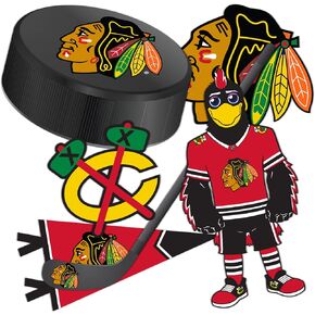 Chicago Blackhawks Team NHL National Hockey League Sticker Vinyl Decal Laptop Water Bottle Car Scrapbook (Type 2)