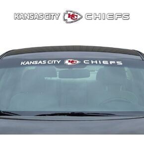 NFL - Kansas City Chiefs Sun Stripe Windshield Decal 3.25 in. x 34 in.