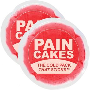 Reusable, Sticks to Body Round Cold Pack, 2 Count, 5" Large, Red, Stickable Ice Pack for Targeted Cold Therapy, Perfect for Injuries, and Small Areas, Latex-Free Cold Compress