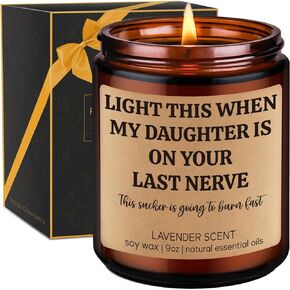 GSPY Scented Candles - Son in Law Gifts, Funny Gift for Son in Law - Son in Law Gifts from Mother in Law - Future Son in Law Gift - Funny Fathers Day, Wedding, Birthday Gifts for Son in Law