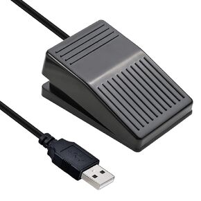 iKKEGOL USB دواسة القدم، USB تحكم في لعبة تبديل القدم الواحدة، مفتاح واحد قابل للبرمجة لخريطة لوحة مفاتيح الفأرة لألعاب الفيديو اضغط للتحدث، النسخ HID