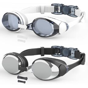 Swim Goggles,2Pack Swimming Goggles for Men Women Adults Youth Anti Fog/No Leak/Clear Vision/UV Protection