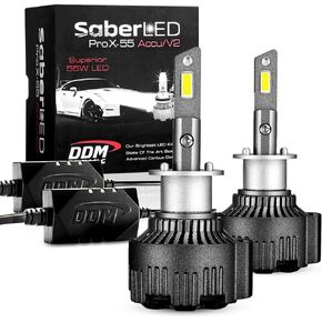 DDM Tuning Saber 55W ProX Accu/V2 LED Kit, 12500LM, 6000K, Pair,-FBA (H1)
