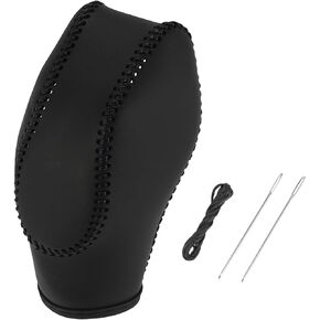 X AUTOHAUX Car Faux Leather Gear Shift Knob Cover for Ford Focus Escape Fusion Fiesta Transit Van Black