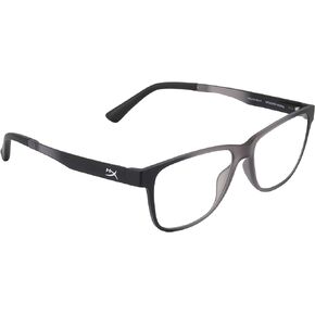 HyperX Spectre React - Gaming Eyewear, Blue Light Blocking Glasses, UV Protection, Ultem Frame, Crystal Clear Lenses, Microfiber Bag, Hard Case – Small Crystal Grey