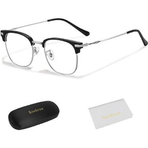 Blue Light Blocking Glasses Men Women Anti Blu-Ray Clear Gaming Glasses Half Frame UV 400 Anti Eyestrain Computer