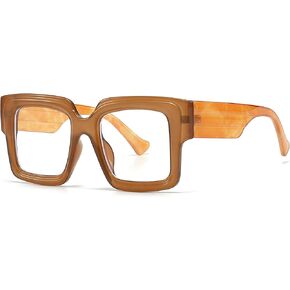 Oversized Square Glasses for Women Men Fashion Blue Light Blocking Glasses Big Frame Computer Eyeglasses