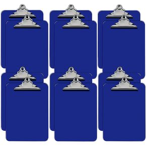 Better Office Products Blue Plastic Clipboards, 12 Pack, Durable, 12.5 x 9 Inch, Standard Metal Clip, Blue, Set of 12