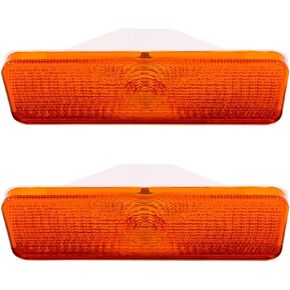 Brock Replacement Pair of Park Parking Turn Signal Marker Lights Lamps Compatible with 81-86 F100 F150 F250 F350 Pickup Truck Bronco