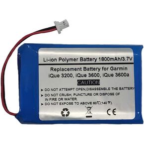 3.7V 1800mAh Replace GPS Navigator Battery for Garmin iQue 3200, iQue 3600, iQue 3600a,(P/N 1A2W423C2, A2X128A2)