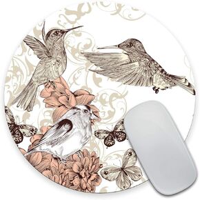 Mouse Pad, Isolatd Bright Pink Gerbera Daisy Flower Round Mousepad, Non-Slip Rubber Base, Customized Gaming Mouse Mat for Laptop, Computer & PC