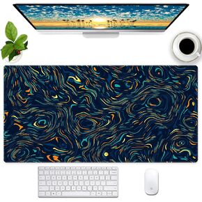Anime Desk Mat, Kawaii Mousepad Cute, Cherry Blossom Street in Japan, Pink Sakura Flowers Japanese Aesthetics Desk Pad, XXL Gaming Mouse Pad31.5 x 15.7 Inch